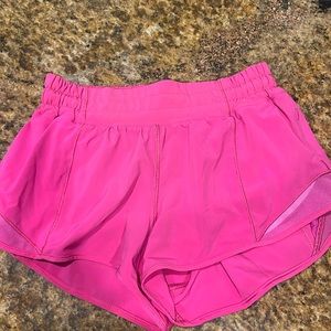 Lululemon hot pink hotty hot shorts 2.5 inch